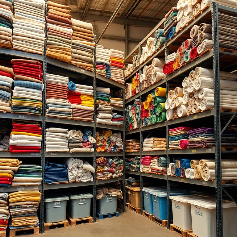 Étape 3 du processus de fabrication : Zone de Stockage — atelier LOI Confection Madagascar